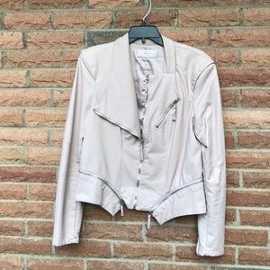 BlankNYC faux leather jacket in pink